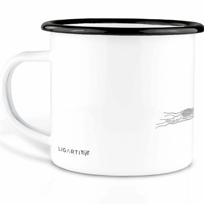 Emailletasse Brilleneule 300ml