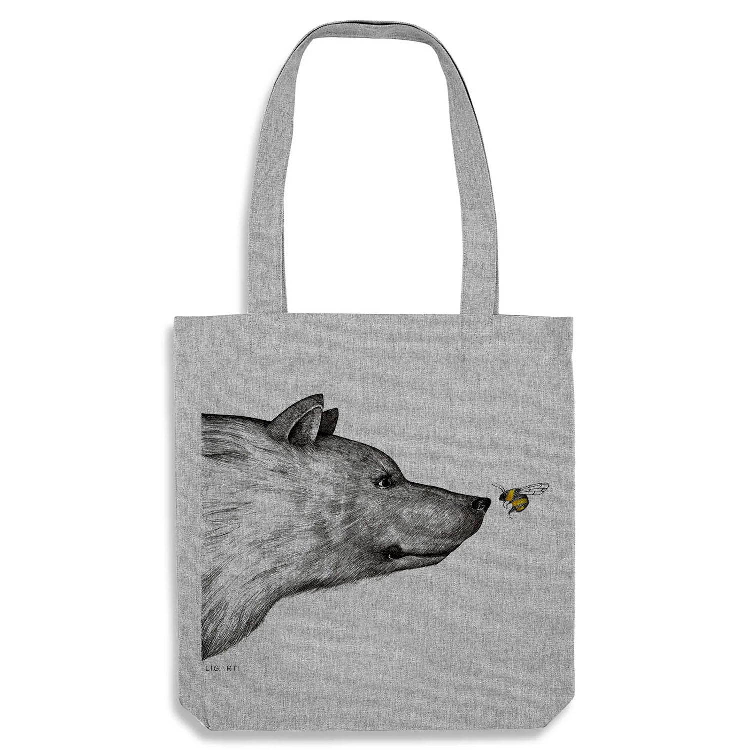 Tragetasche  tote bag  Tiere  Tier  taschen-auto  Taschen  Tasche  Stofftasche  shopping  recycelt  over-10  Jute Beutel  jute bag  handtasche  Einkaufstasche  Einkaufen  Bär  Biene  beutel  10-50  ligarti