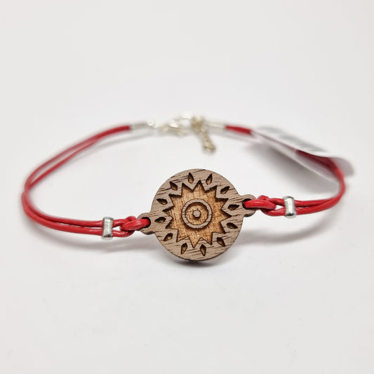 Pastarro LAP Armband "Lederriemen" Mandala, rot, Bild 1