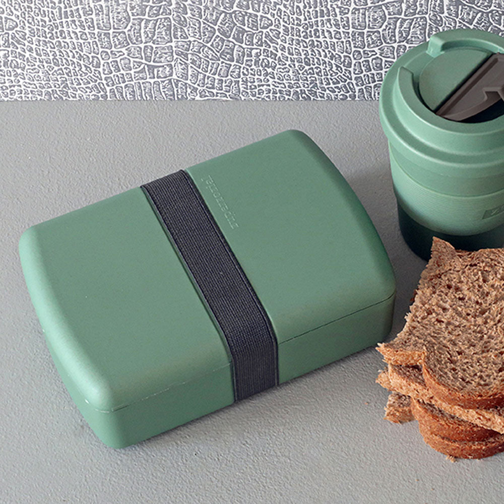 Lunchbox "Time Out Box", grün mit Brot