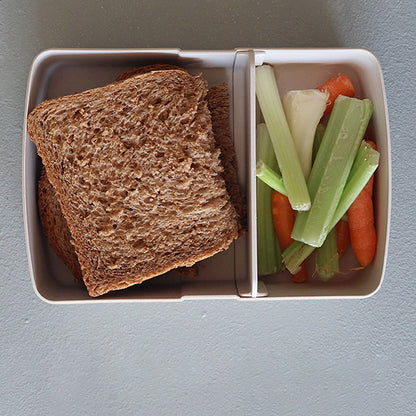 Lunchbox "Time Out Box", weiss mit Brot und Gemüse